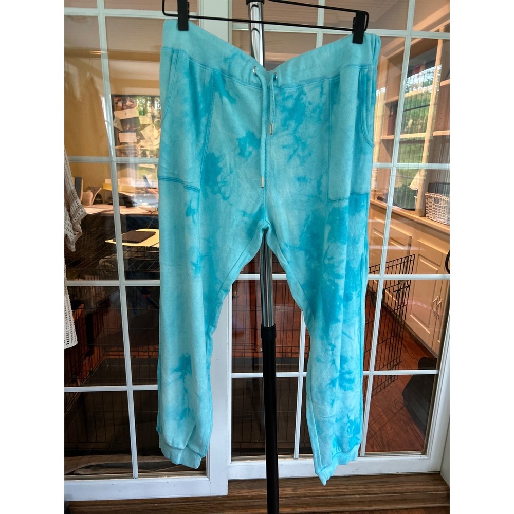 EUC French Kyss Soft Stretch Blue Tie Dye Jogger XL
